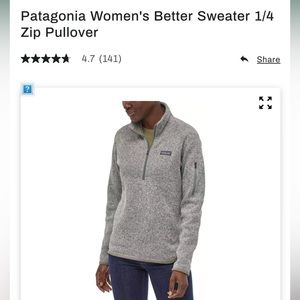 Patagonia Women's Better Sweater 1/4 Zip Pullover